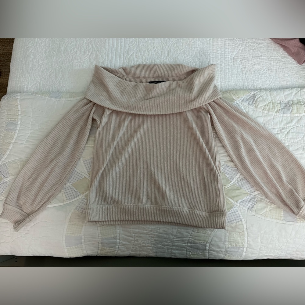Soft Exposed Shoulder Sweater